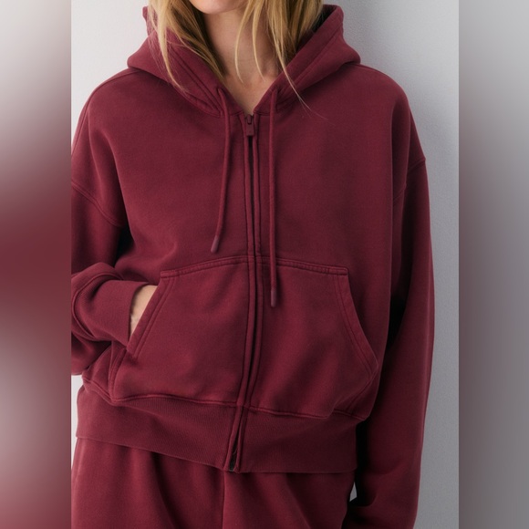 TNA Sweaters - TNA Cozy Sweatfleece Boyfriend Zip Hoodie‎